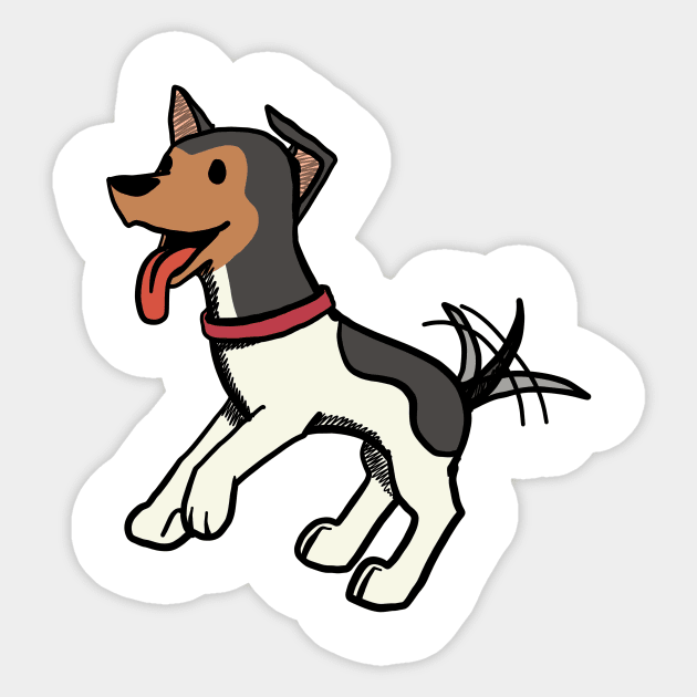 Dancing dog. Dog Sticker TeePublic